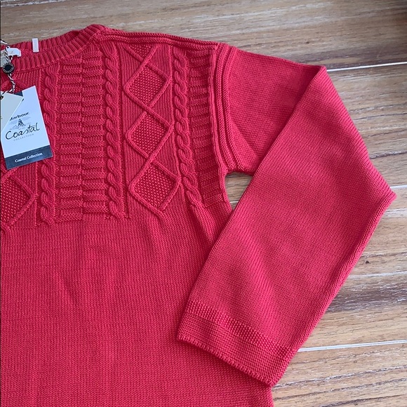 Barbour Weymouth Knit Red Sweater Size US 12 - Picture 15 of 16